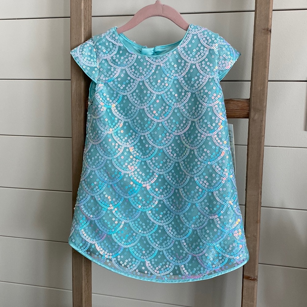 Disney little mermaid girls sequin dress NWT